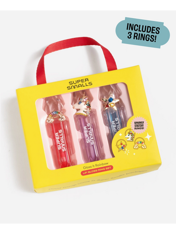 SUPER SMALLS Gloss It Rainbow Lip Gloss Ring Set