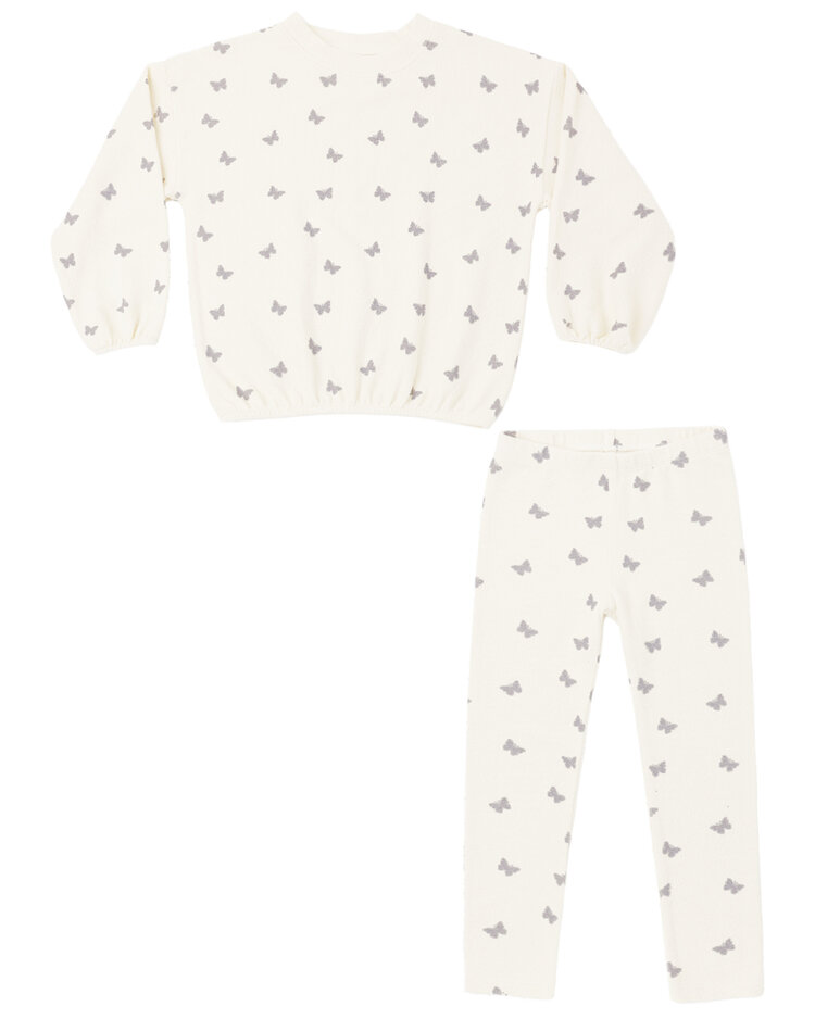 RYLEE AND CRU Butterfly Ditsy Spongey Girl Set
