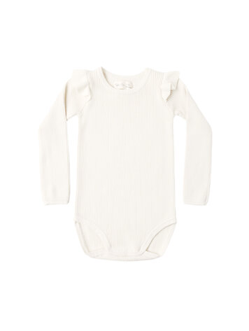 RYLEE AND CRU Shoulder Ruffle Bodysuit