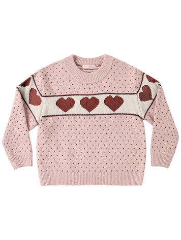 RYLEE AND CRU Reagan Hearts Baby Sweater
