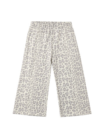 RYLEE AND CRU Wide Leg Leopard Sweatpant