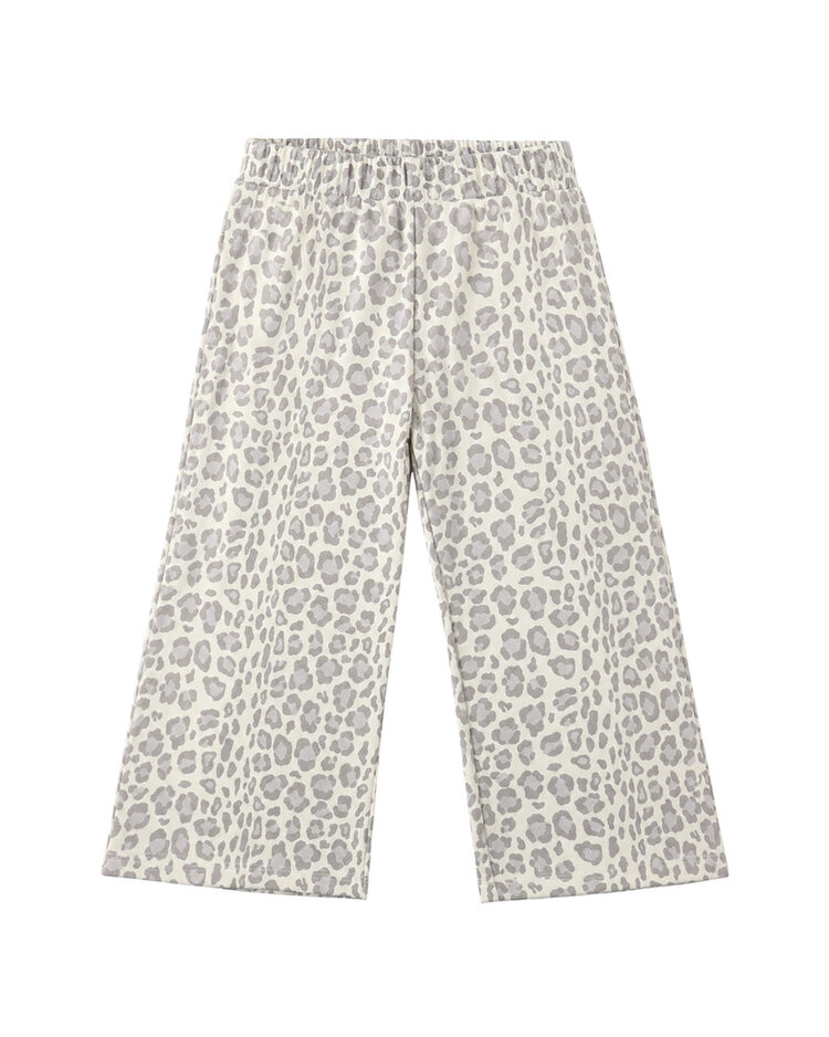 RYLEE AND CRU Wide Leg Leopard Sweatpant