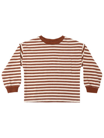 RYLEE AND CRU Relaxed Stripe Long Sleeve Tee