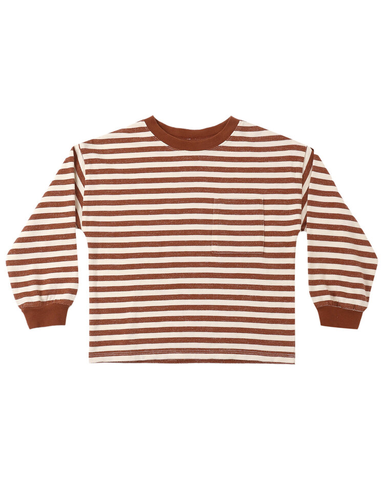 RYLEE AND CRU Relaxed Stripe Long Sleeve Tee