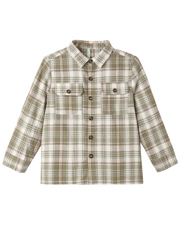 RYLEE AND CRU Dobby Plaid Corduroy Shirt