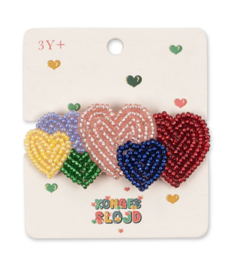 KONGES SLOJD Coeur Beaded Hair Clip