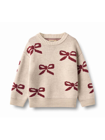 WHEAT Jacquard Bow Pullover