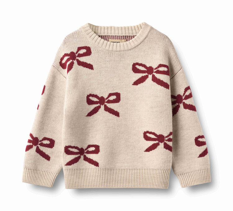 WHEAT Jacquard Bow Pullover