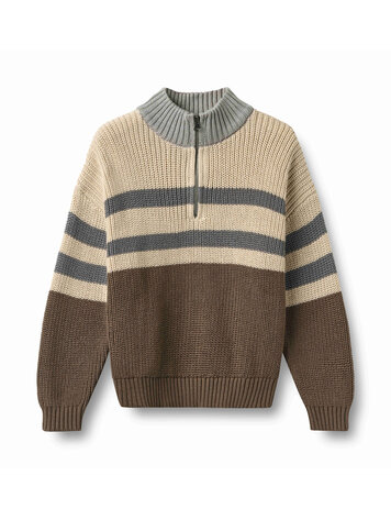 WHEAT Simo Half Zip Jumper