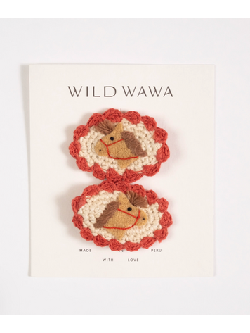 WILD WAWA Prairie Pony Crochet Clip Set