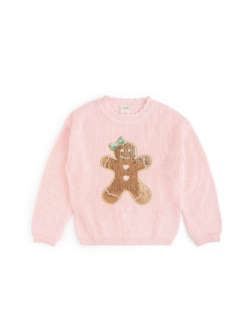 SWEET WINK Gingerbread Sequin Sweater