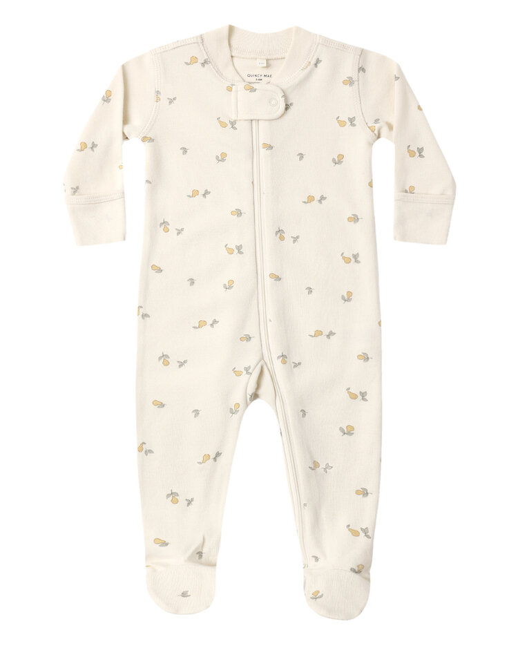 QUINCY MAE Pears Zip Footie