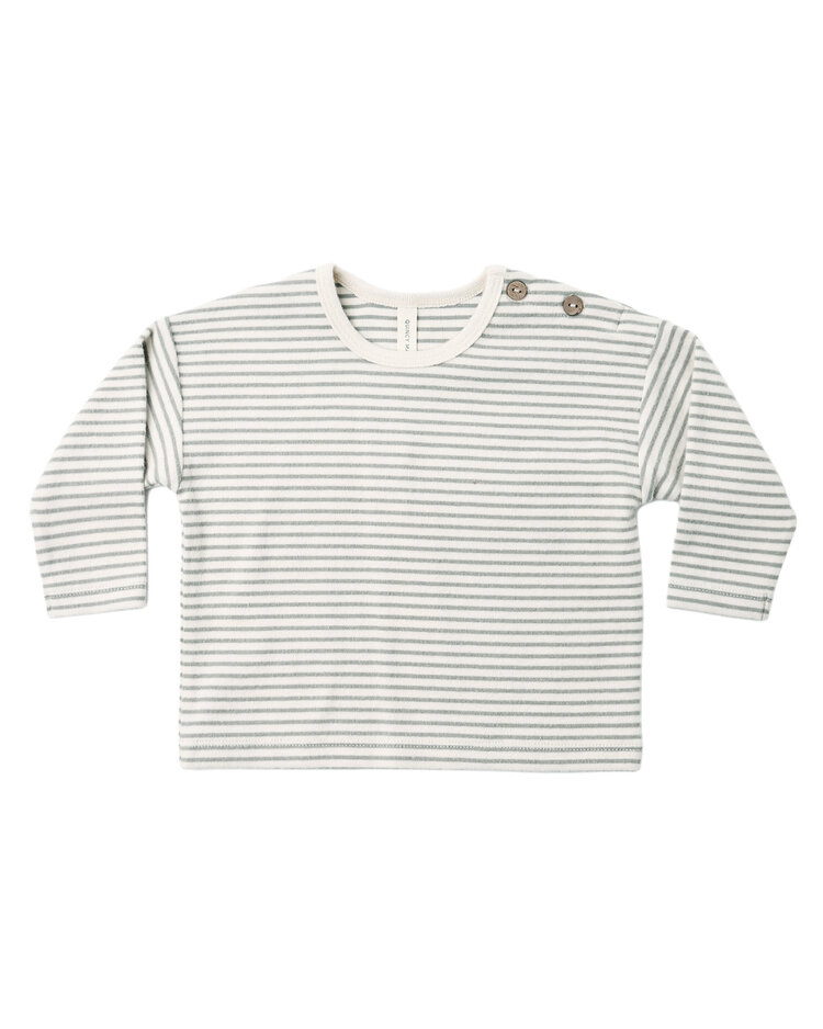 QUINCY MAE Microstripe Long Sleeve Tee