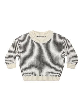 QUINCY MAE Stripe Relaxed Sweater