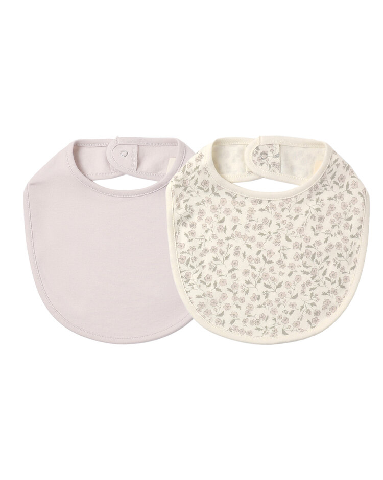 QUINCY MAE 2 Pack Jersey Bib - Floret / Lilac