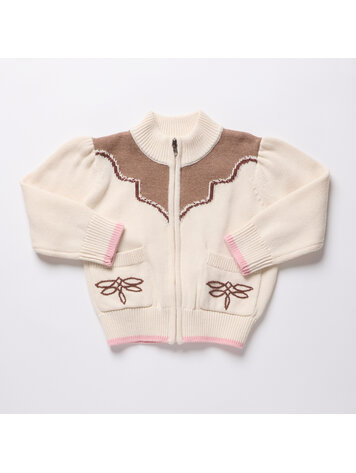 PINK CHICKEN Western Zip Sweater