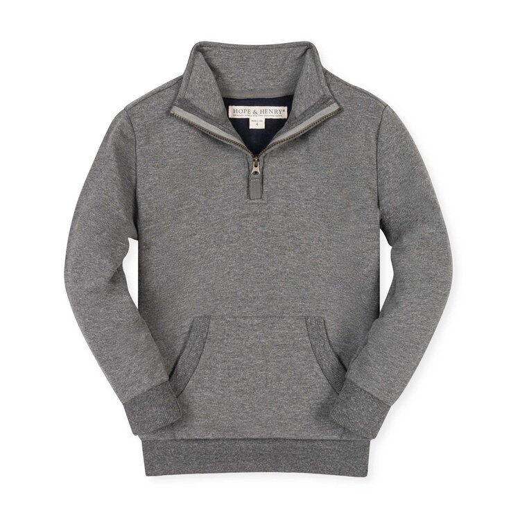 HOPE & HENRY Organic French Terry Half-Zip