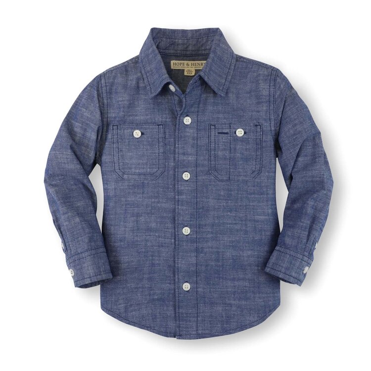 HOPE & HENRY Organic Chambray Shirt