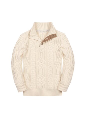 HOPE & HENRY Organic Mock Neck Sweater