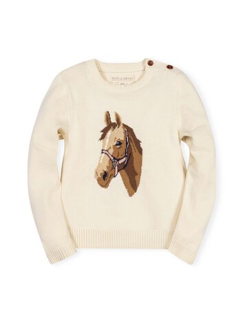 HOPE & HENRY Organic Horse Sweater