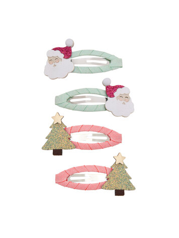 Mimi & Lula Santa and Christmas Tree Hair Clips