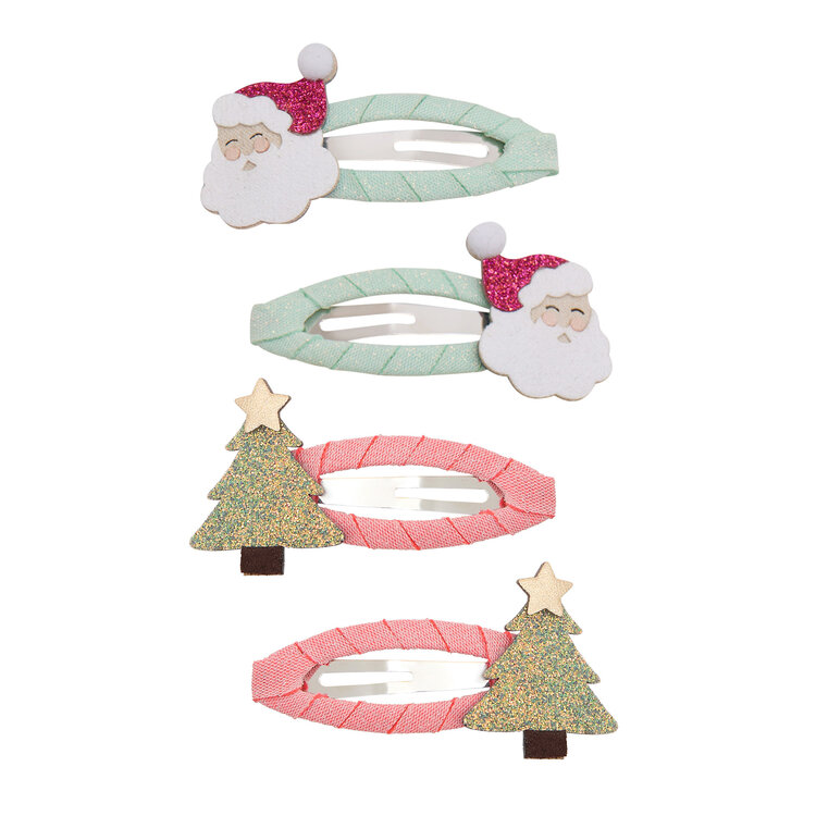 Mimi & Lula Santa and Christmas Tree Hair Clips