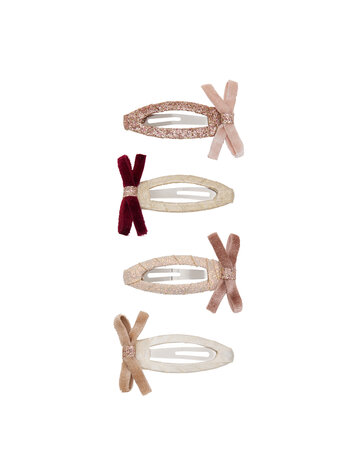 Mimi & Lula Skinny Velvet Bow Hair Clips
