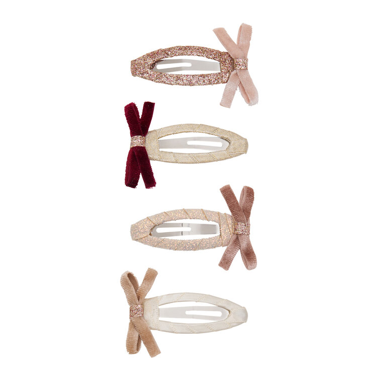 Mimi & Lula Skinny Velvet Bow Hair Clips