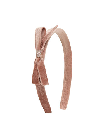 Mimi & Lula Velvet Bow Headband - Pink