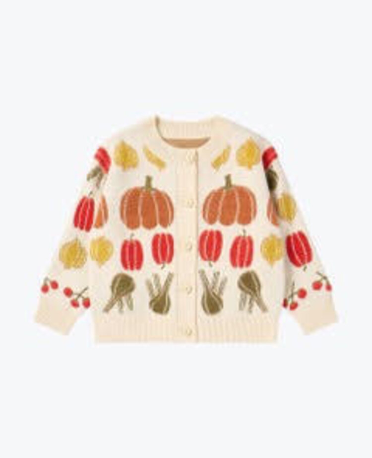 PETITE REVERY Veggie Jacquard Baby Cardigan