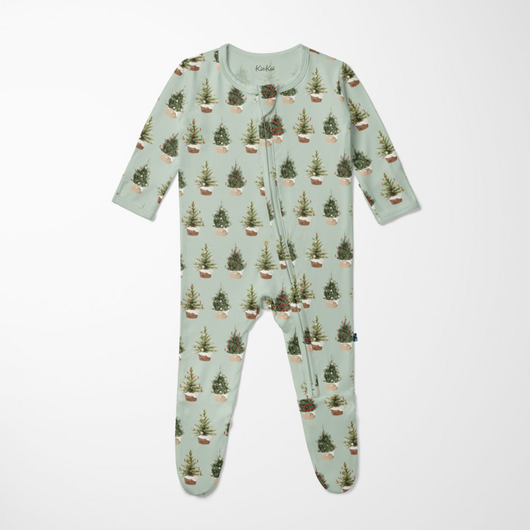 KICKEE PANTS Rustic Trees 2 Way Zipper