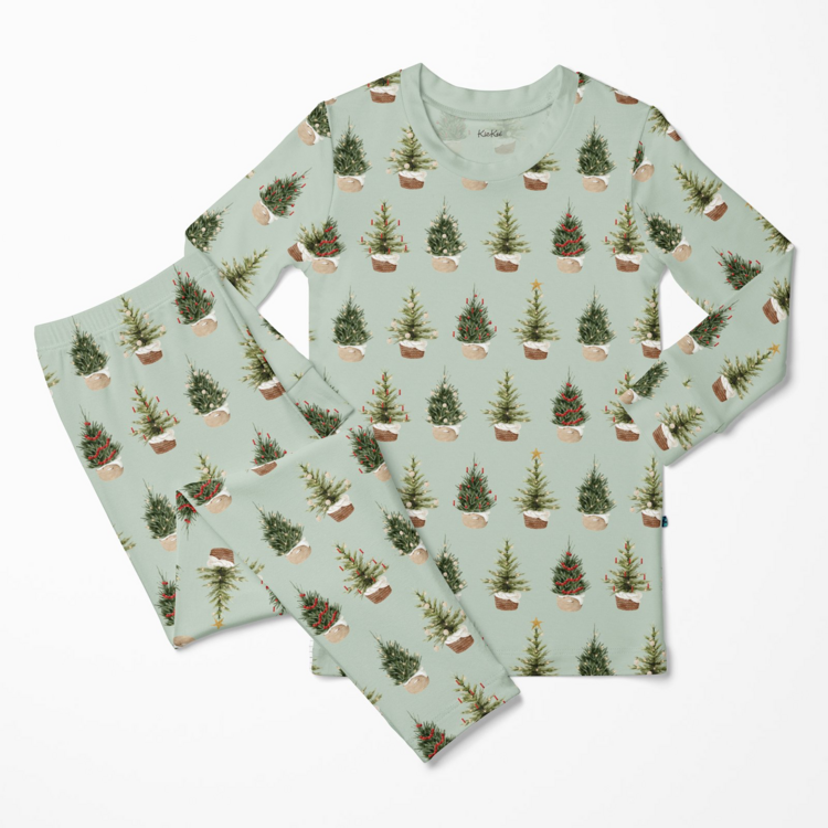 KICKEE PANTS Rustic Trees Pajama Set