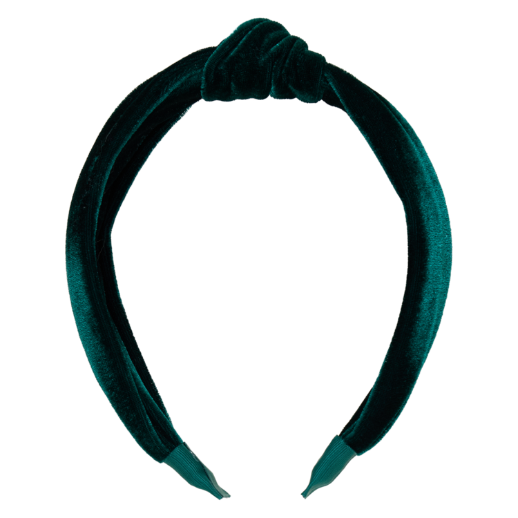 PINK CHICKEN Holly Velour Headband - Hunter Green