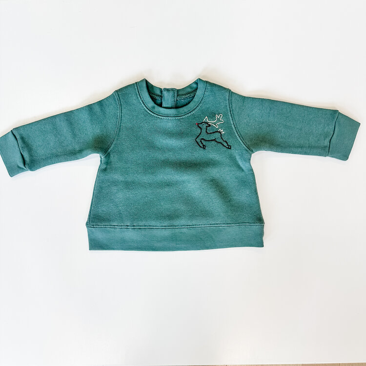 SWEET OLIVE STREET Rudolph Reindeer Baby Sweatshirt