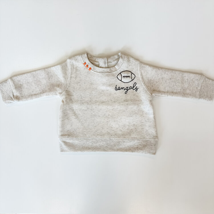 SWEET OLIVE STREET Bengals Football Baby Sweatshirt