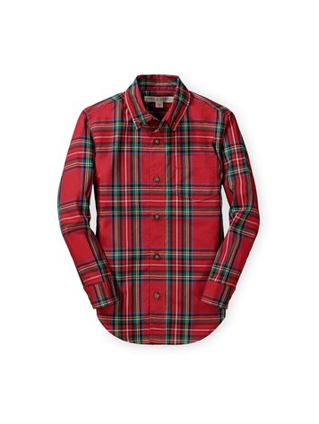 HOPE & HENRY Holiday Tartan Poplin Shirt