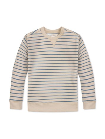 HOPE & HENRY Organic Terry Stripe Sweatshirt
