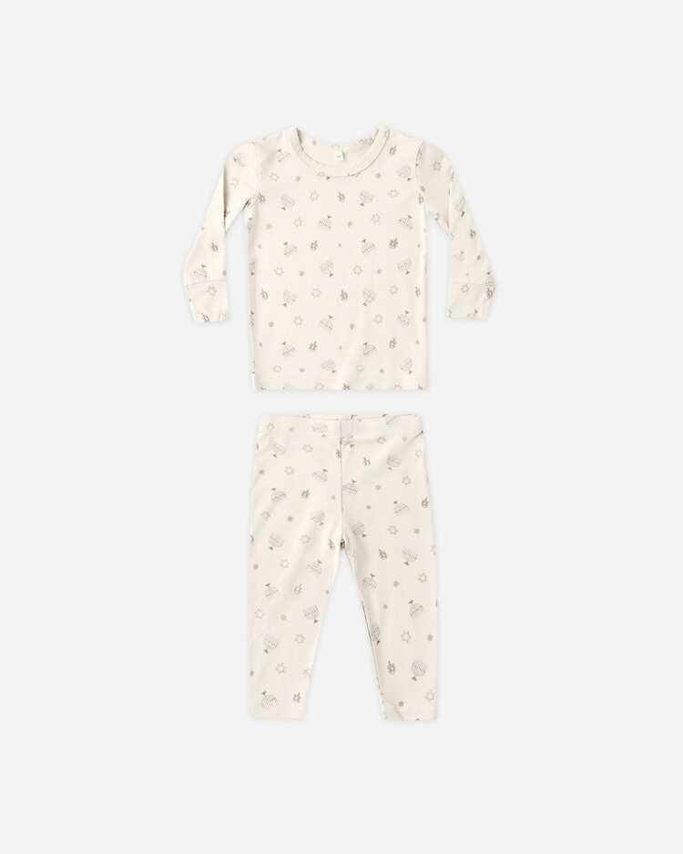 QUINCY MAE Hanukkah Bamboo Pajama Set