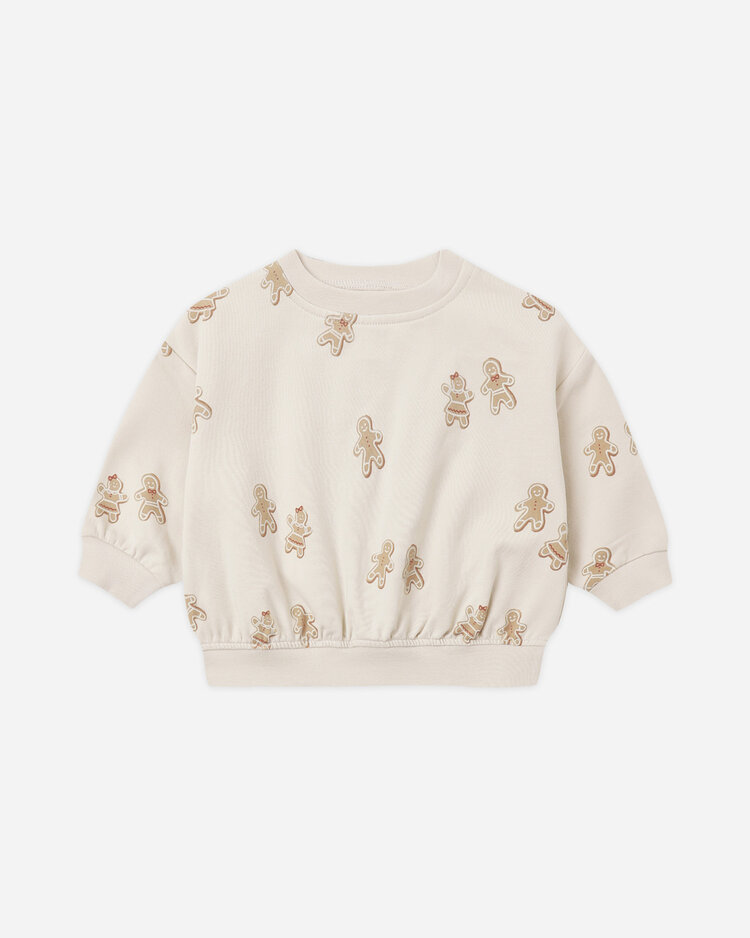 QUINCY MAE Gingerbread Fleece Sweatshirt