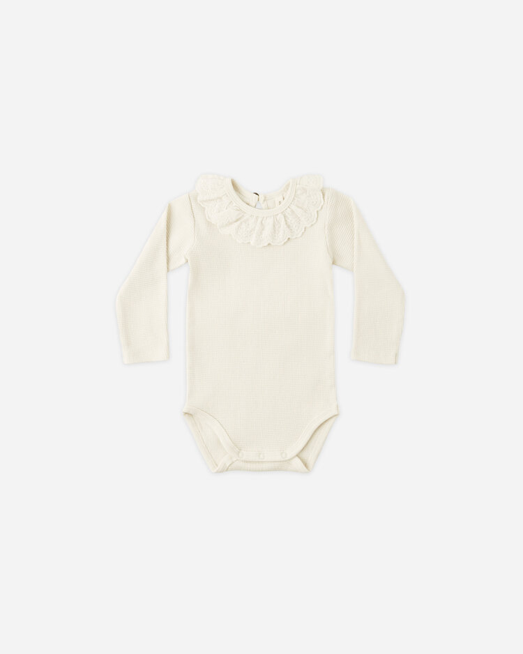QUINCY MAE Ruffle Collar Bodysuit