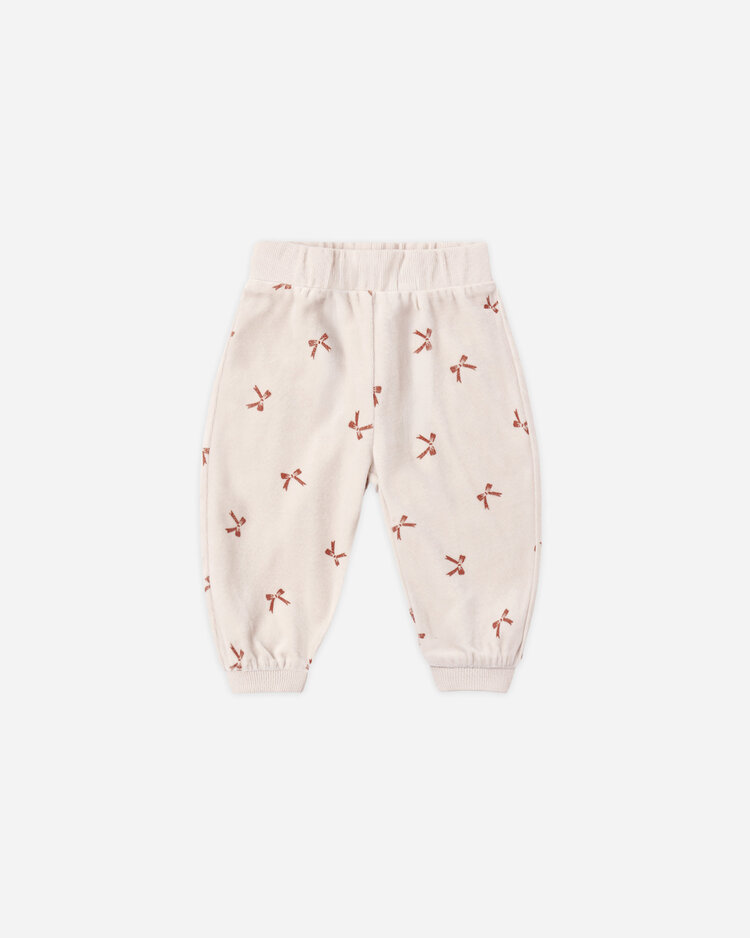 QUINCY MAE Velour Bows Sweatpant