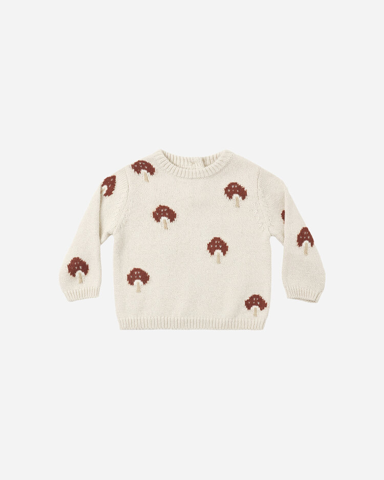 QUINCY MAE Rex Mushroom Baby Sweater
