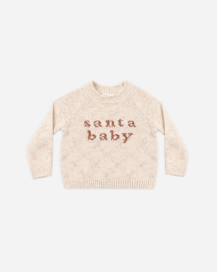 QUINCY MAE Knit Santa Baby Sweater