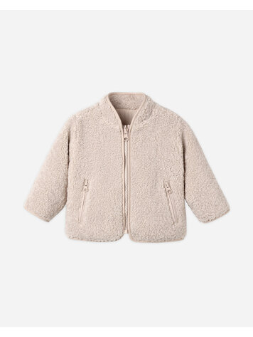 QUINCY MAE Shearling Zip Baby Jacket