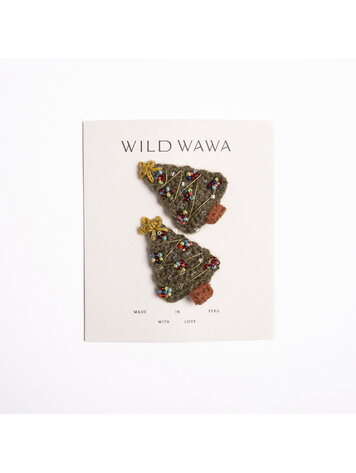 WILD WAWA Christmas Tree Crochet Clip Set
