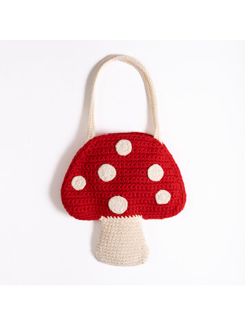 WILD WAWA Winter Mushroom Crochet Purse