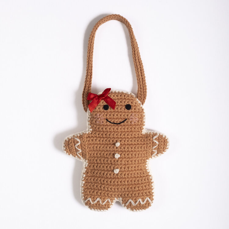 WILD WAWA Gingerbread Woman Crochet Purse