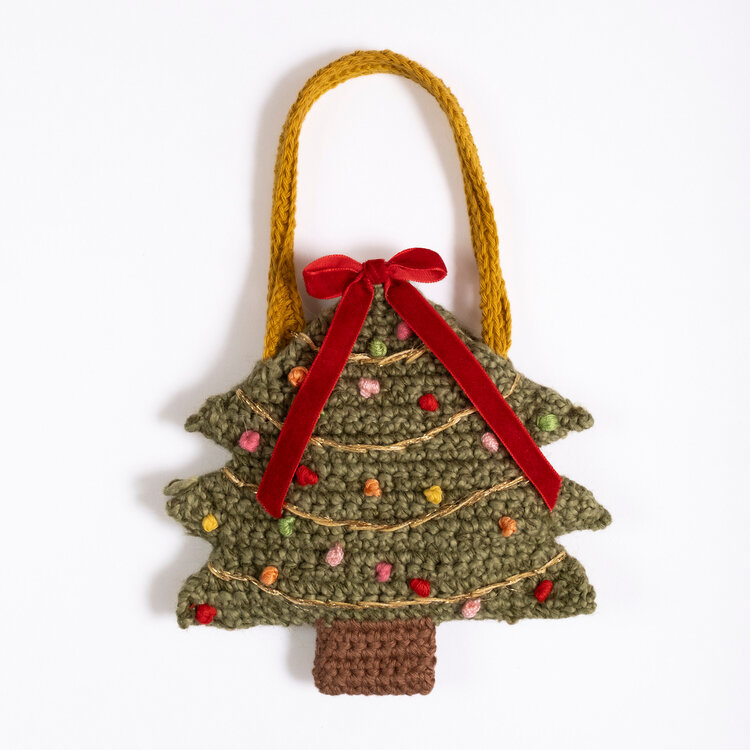 WILD WAWA Christmas Tree Crochet Purse