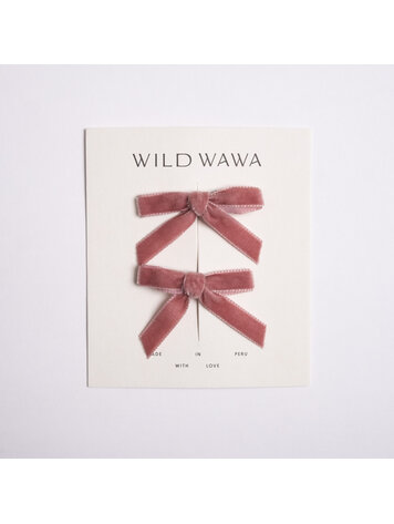 WILD WAWA Velvet Bows - Rosewood