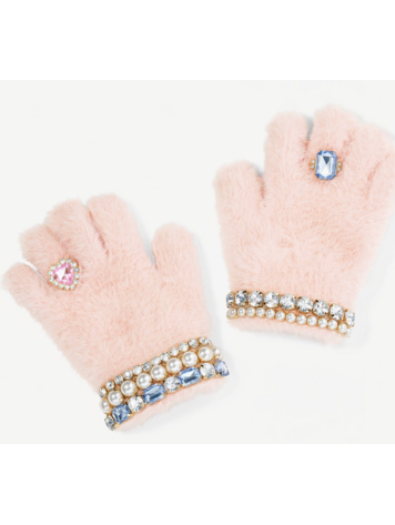SUPER SMALLS Cotton Candy Jeweled Gloves